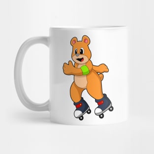 Bear as Skater with Inline skates Mug